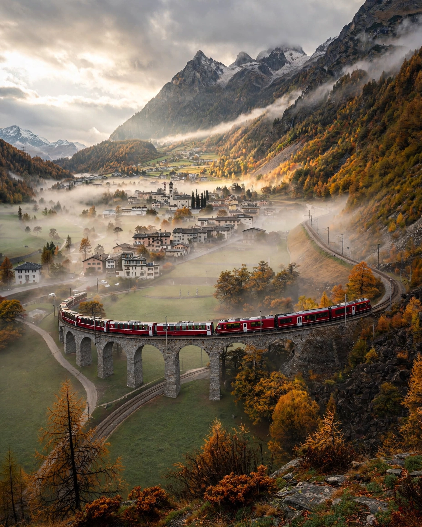 Trenino rosso del Bernina Red Train Tren rojo