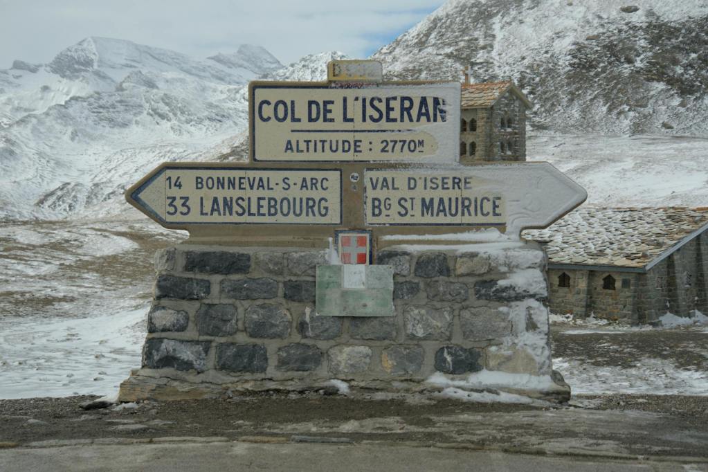 scenic view at col de l iseran mountain pass