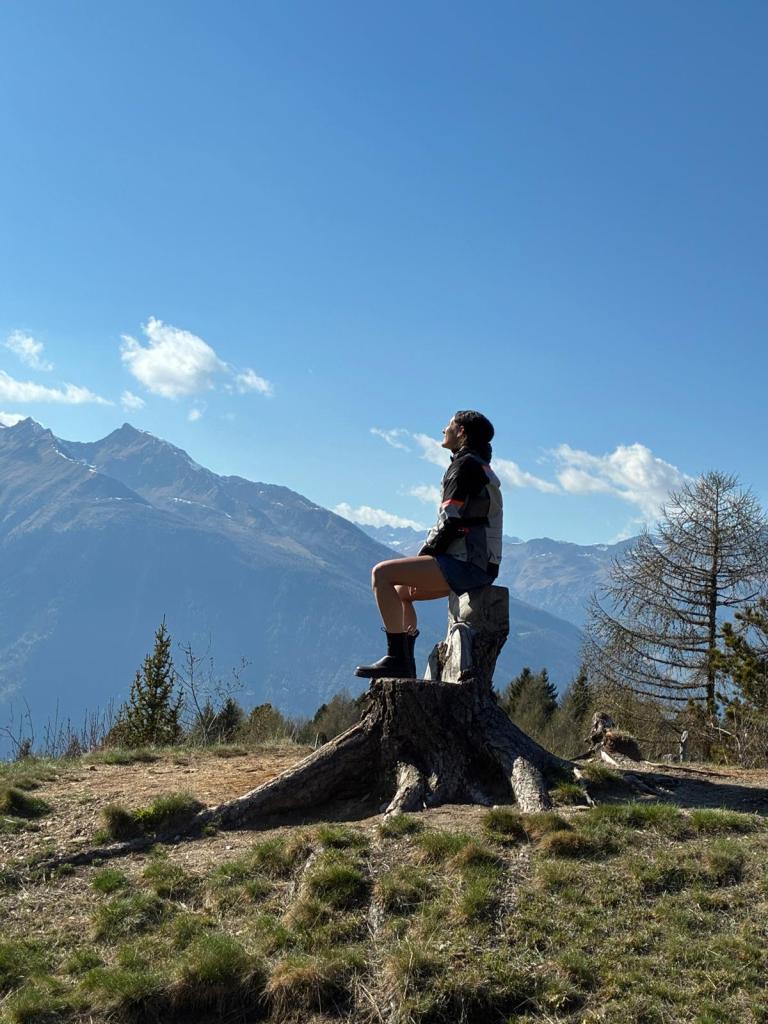 En un punto de la ruta Strada della Forra