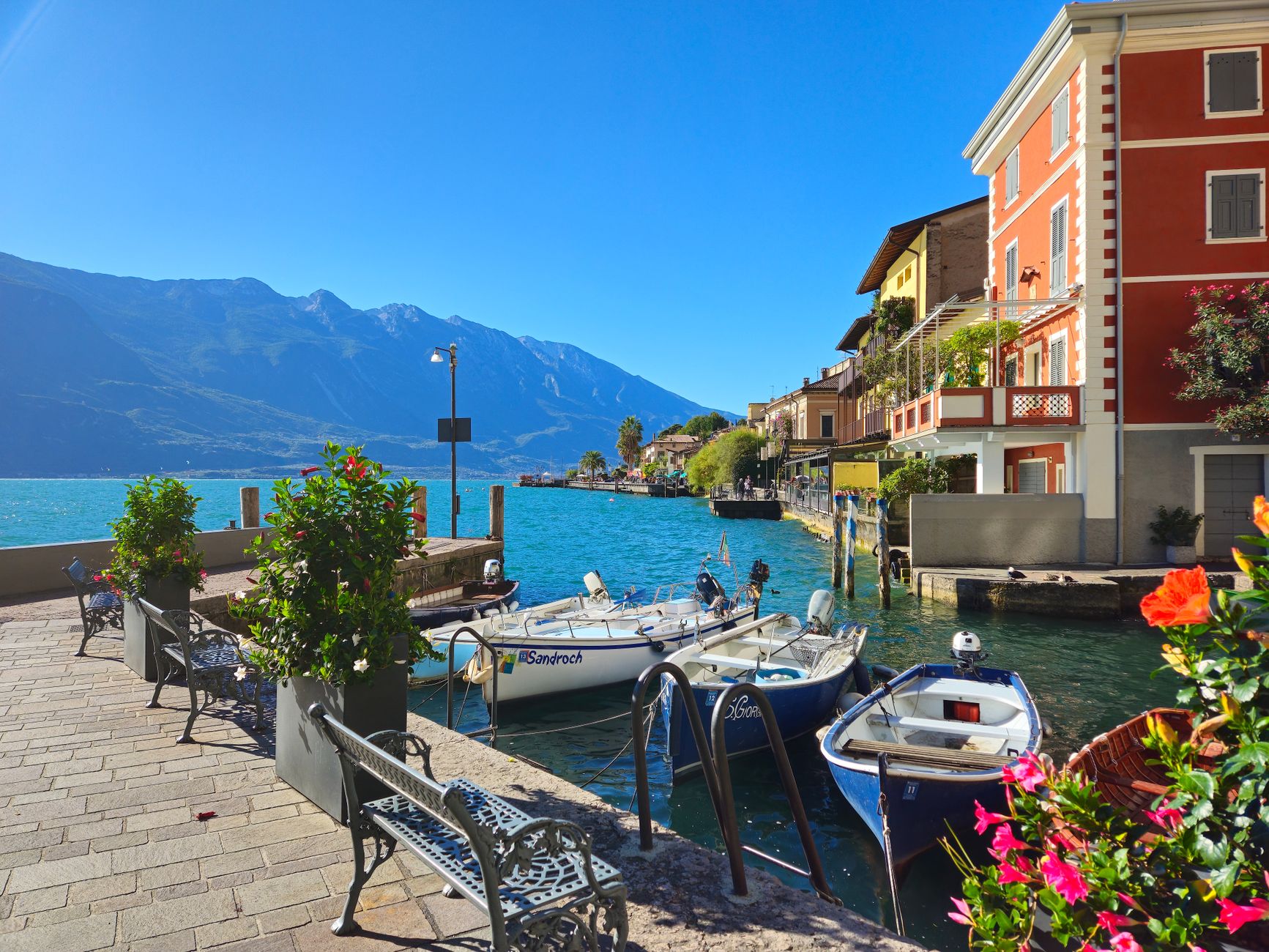 scenic view of limone sul garda waterfront